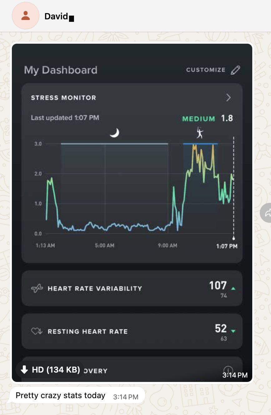 David chat: pretty crazy stats today